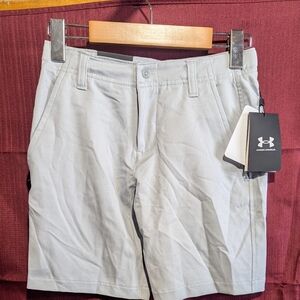 Under Armour Boys Light Gray Athletic Shorts